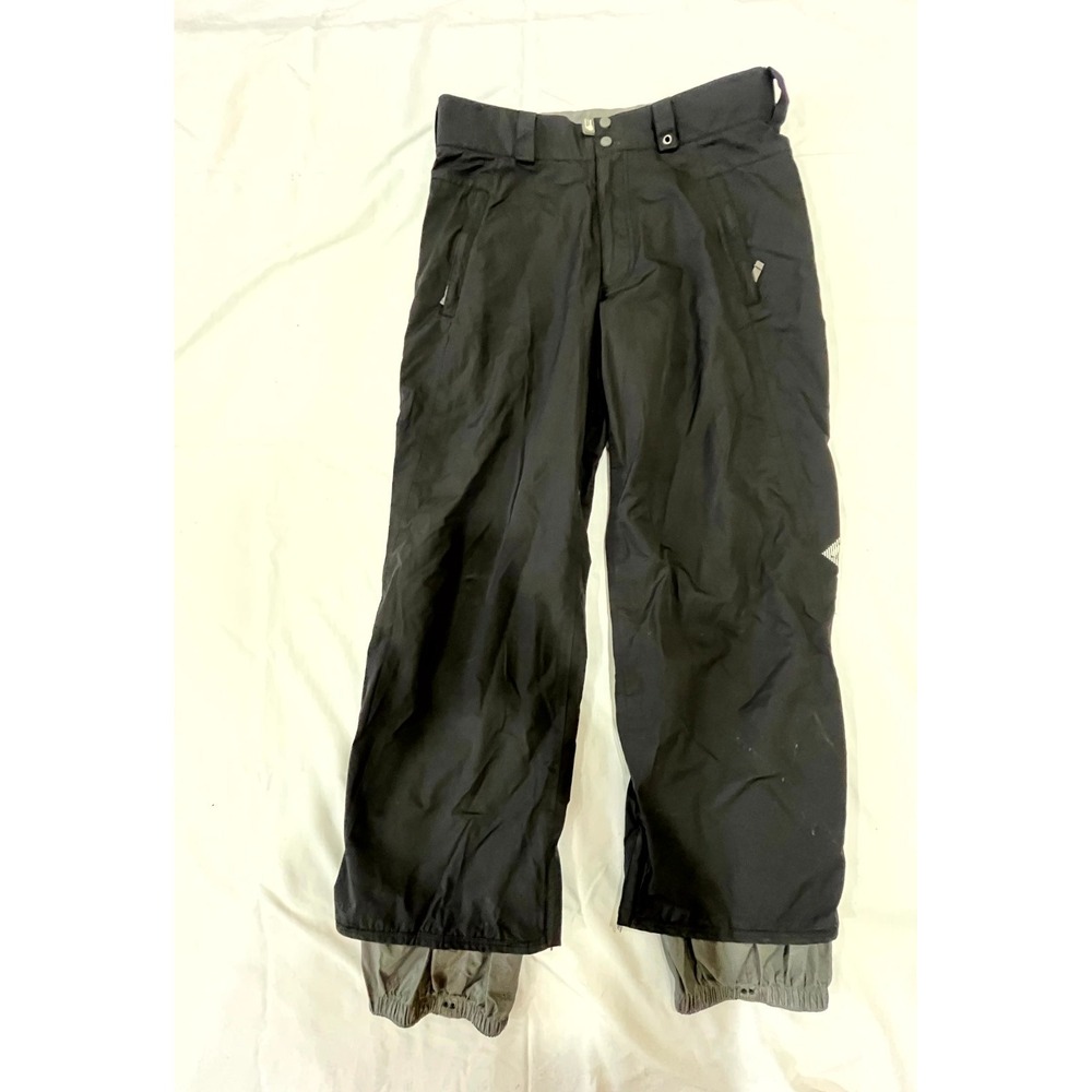 Y2K Burton Snowboard Ski Snow Pants Mens W38 Large Black Pockets Cuff Tear